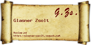 Glasner Zsolt névjegykártya